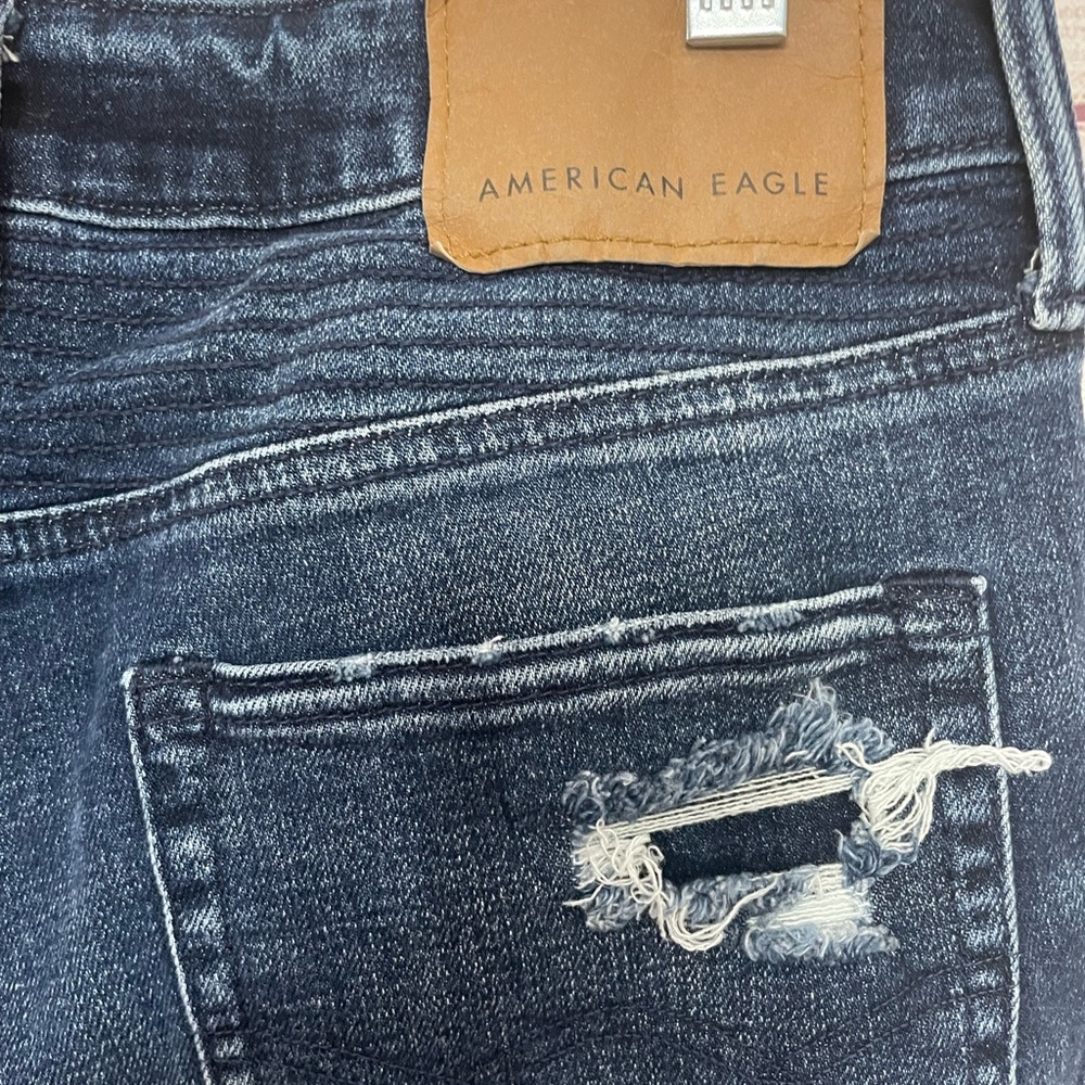 American Eagle Men’s Airflex Distressed Skinny Jean Pintuck Knees Size 30 x 32 - Picture 2 of 6